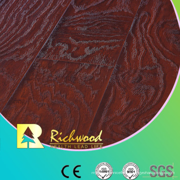 Plancher stratifié imperméable de chêne de relief de chêne de 12.3mm E1 HDF AC4